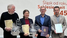 Henning Wjätjens, Dr. Agnieszka Gąsior, Robert Zawadzki, Dawid Kobiałka. Foto: Aline Theinert