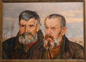 Wlastimil Hofman (1881–1970): Zwei alte Männer, 1923, Öl auf Leinwand. Foto: Agata Woźniak, SMG