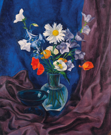 Bildangaben: Max Odoy (1886–1976): Stillleben mit weißer Marguerite, 1927, Öl/Leinwand, © Foto: SMG