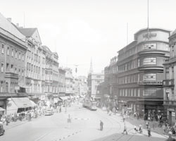 Kaiser-Franz-Josef-Platz in Beuthen an der Oder, 1930er-Jahre, Fotograf unbekannt